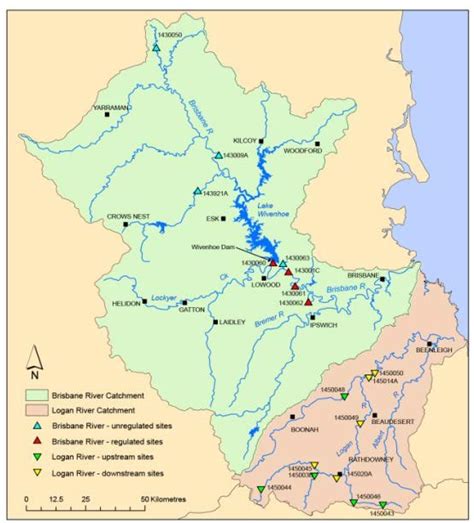 Brisbane River Catchment Map