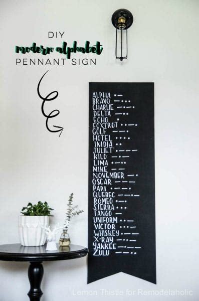 DIY Modern Alphabet Wall Art Pennant | Remodelaholic