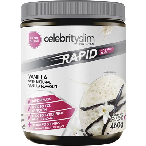 Celebrity Slim Rapid Kickstart Phase Shake Vanilla 480g | Woolworths