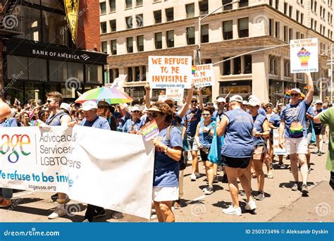 NYC LGBTQ Pride Parade on 5th Ave in Manhattan, New York on June 26 ...