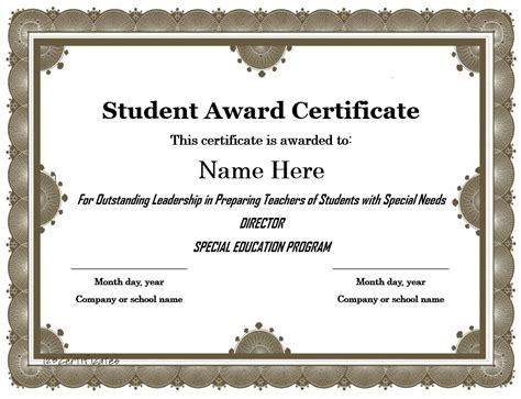 Student Award Template 13 - Blue Layouts