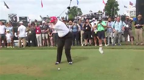 Video: Donald Trump tees off at Bedminster for start of LIV Golf ...