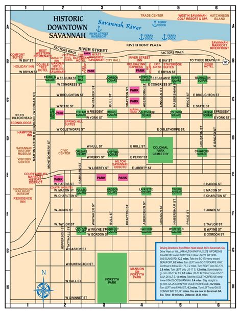 Street Map Of Savannah Ga - Maping Resources