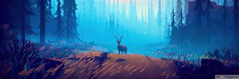 Forest Deer Nature 4K wallpaper download