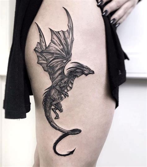 165+ Dragon Tattoo Designs For Girls (2020) Arms, Shoulder, Chest in ...