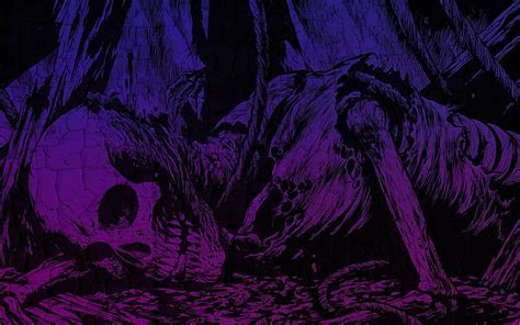 Dark Skull, skeleton, purple, skull, dark, HD wallpaper | Peakpx