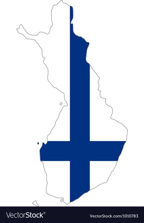 Map and flag finland Royalty Free Vector Image