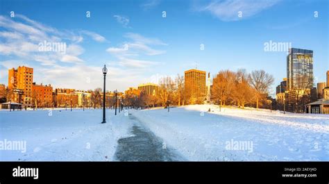 Boston common at winter Stock Photo - Alamy