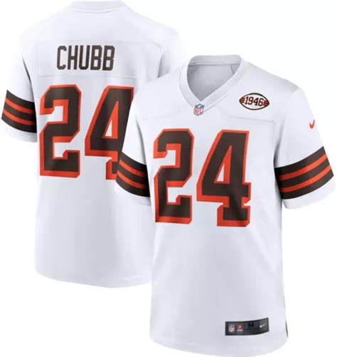 Nike Youth Cleveland Browns Nick Chubb #24 Alternate White Game Jersey ...