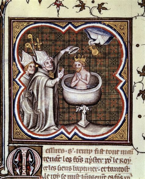 Baptism of Clovis by St. Remy at Reims in 496 posters & prints by Jean ...