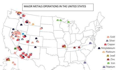 Map: Major Metals Operations in the United States - National Mining ...