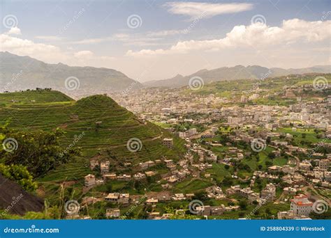 Scenic Shot of the Houses in the Valley of Ibb City, Yemen Stock Image ...