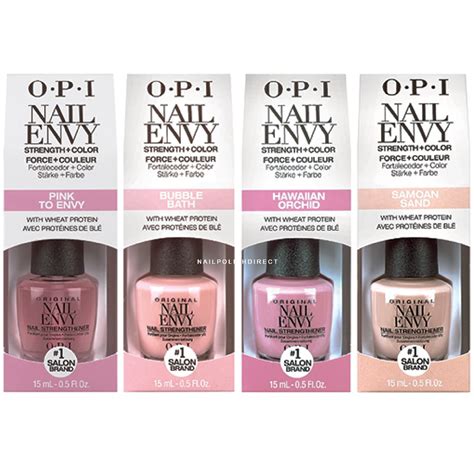 OPI Strength + Color Nail Envy Nail Strengthening Treatment 4 x 15ml ...