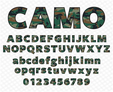 Camouflage Font Camouflage Letters Font Army Font Military - Etsy