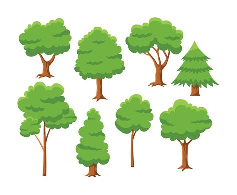 Vector Cartoon Tree - Free Vector And Clipart Ideas