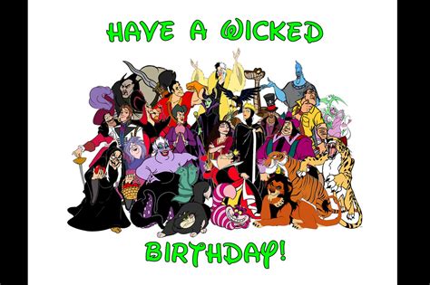 Disney Villains Birthday Card 'Have a wicked by NanasLittleGems