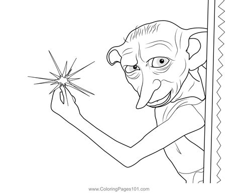 Dobby Harry Potter Coloring Page for Kids - Free Harry Potter Printable Coloring Pages Online ...