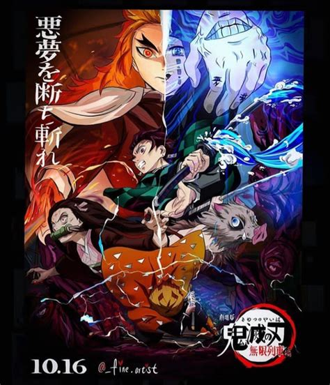 Demon slayer Mugen Train: poster by @fineartist - Kimetsu no yaiba Photo (43585990) - Fanpop