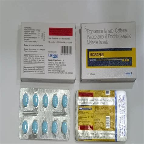 Ergotamine Tartrate Caffeine Paracetamol &Prochlorperazine Maleate Migran Tablet at Rs 120/box ...