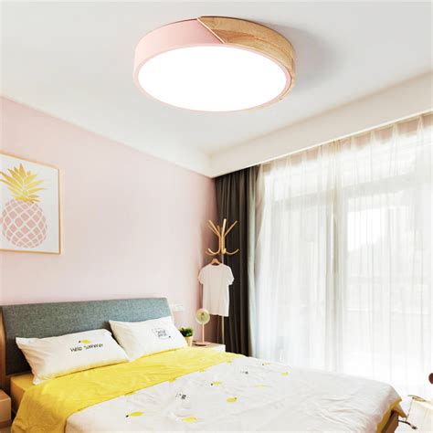 5CM Ultra-thin Ceiling Light Colorful Round Acrylic LED Wood Room ...