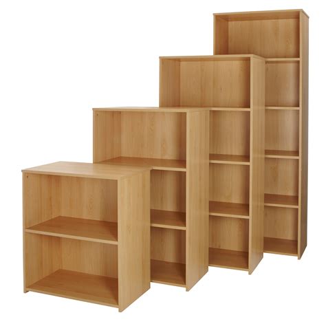 Beech Office Bookcase Wood Storage Shelving Unit Home Light Wood BookCase BiGDUG | eBay