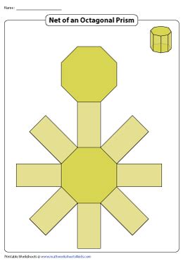 Foldable Net of an Octagonal Prism