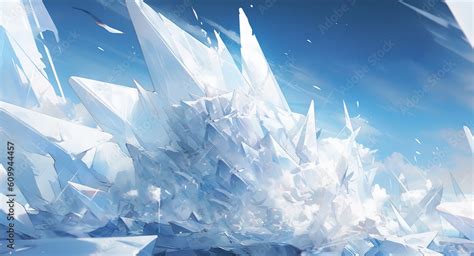 Anime Ice background,created with generative ai tecnology. Stock ...