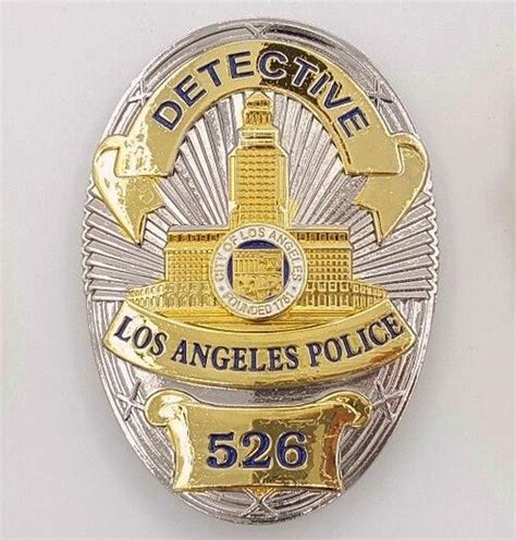 Los Angeles Police Badge 526, Obsolete Collector LAPD Detective Badge ...