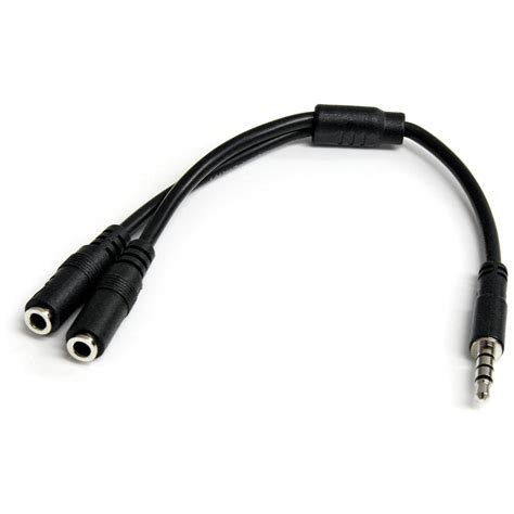 Buy StarTech.com Headset Adapter, Microphone and Headphone Splitter - 3.5mm Male Aux to 3.5mm ...