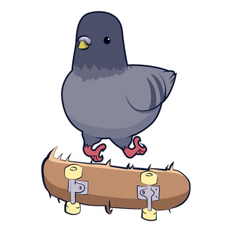 Pigeon Kickflip | Cute pigeon, Cute drawings, Animal doodles