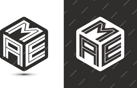 Premium Vector | Mae letter logo design with illustrator cube logo ...