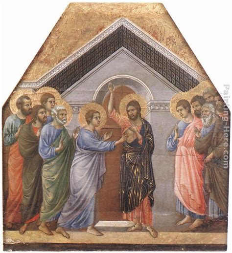 Duccio di Buoninsegna Doubting Thomas painting anysize 50% off - Doubting Thomas painting for sale