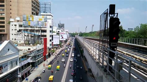 Bangalore Metro - MG Road seen from the MG Road station - YouTube