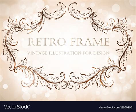 Rustic vintage frame Royalty Free Vector Image