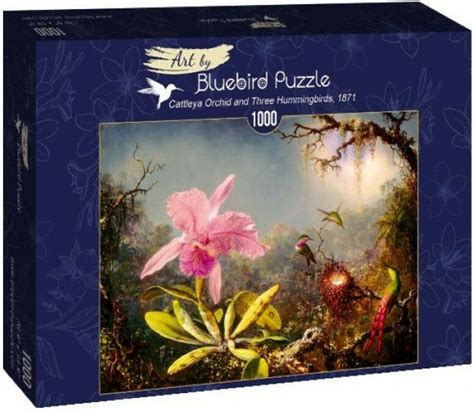 Puzzle Museum Series Martin Johnson Heade Cattleya Orchid and Three Hummingbirds, 1871 2D 1000 ...