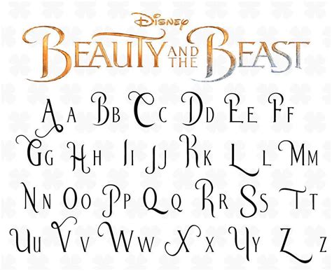 298 Disney Princess Font Svg SVG PNG EPS DXF File