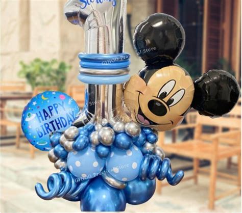 Mickey Mouse Foil DIY Balloon Sculpture Kit Birthday Boy Girl Number ...