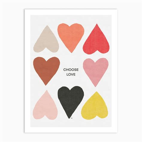 Choose Love Art Print by Little Clementine Studio - Fy