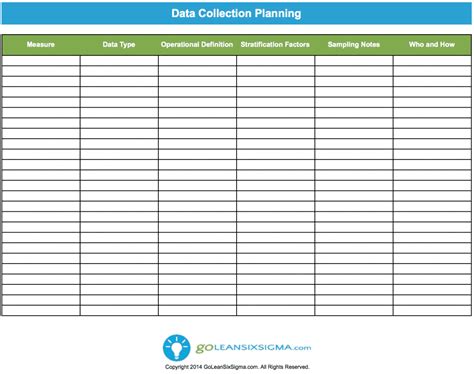 Data Collection Plan - Template & Example