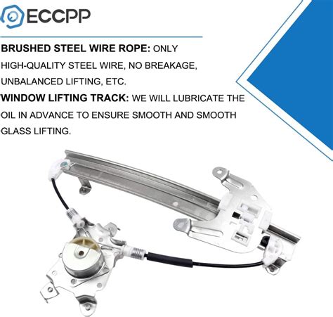 ECCPP Power Window Lift Regulator on Rear Left Drivers Side Without Motor Assembly Replacement ...