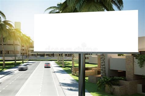 Big Advertisement Billboard Mockup Stock Illustration - Illustration of ...