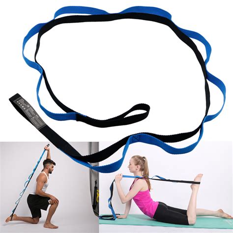 EEEKit Yoga Strap, 10 Fixed Loops Exercise Yoga Stretching Out Strap ...