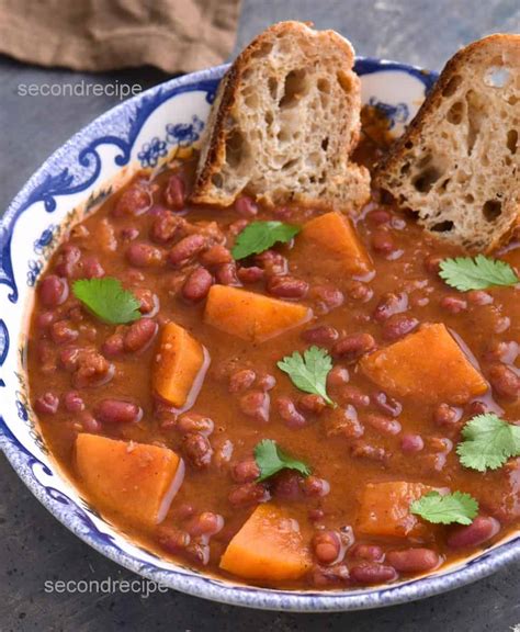 vegetable azuki bean soup | vegan adzuki beans soup - SecondRecipe