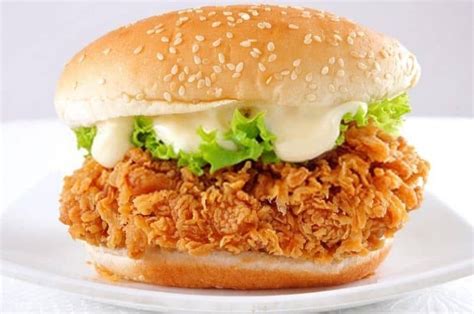 KFC Zinger Burger Recipe | Recipe | Chicken burgers recipe, Chicken burgers, Kfc style chicken