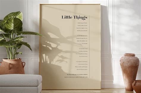 Little Things Poem Printable Poetry by Julia Carney Poem About the ...