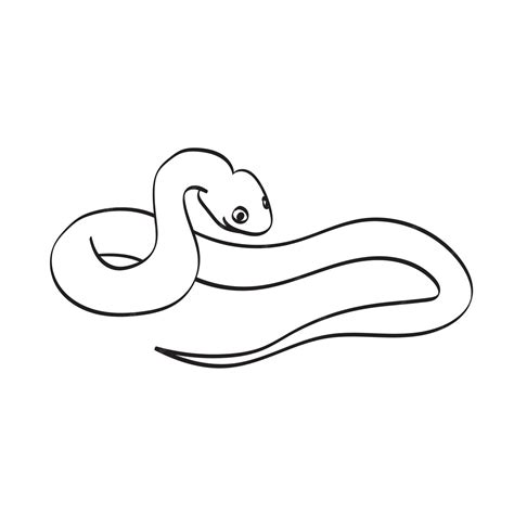 Premium Vector | Snake illustration vector hand drawn isolated on white background line art