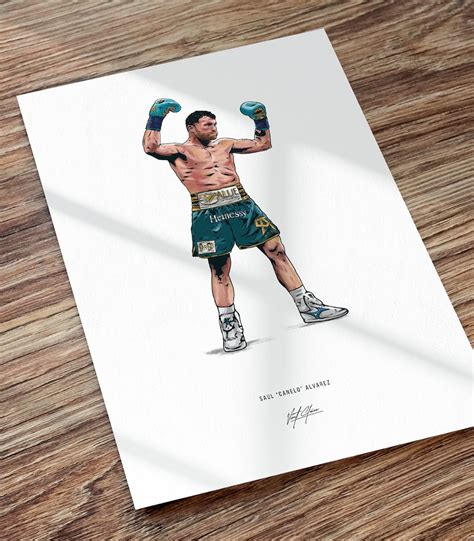 Canelo Alvarez Boxing Art Illustrated Print Poster Saul - Etsy