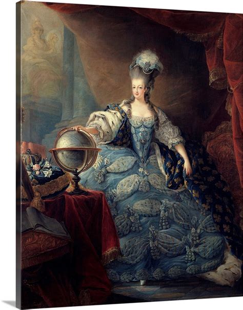 Portrait of Marie Antoinette, Queen of France by Jean-Baptiste Andre Gautier-d'Agoty Wall Art ...