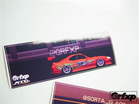 Create Your Own "Custom" Pixel Car Racer Style Printed "Slap" Stickers ...