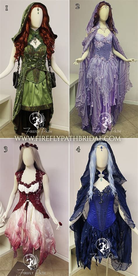 Four Elements Dresses by Firefly-Path | Element dress, Renaissance fair costume, Elf dress